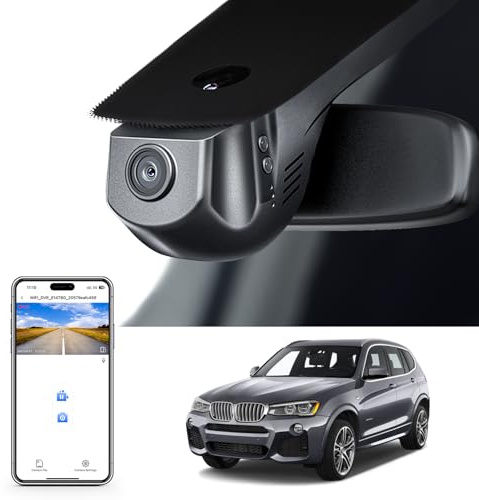 Mangoal 4K Dash Cam Custom for BMW X3 F25 Gen2 2013 2014 2015 2016 2017(Model A), sDrive28i xDrive28i xDrive28d xDrive35i, OEM Style, 2160P UHD Video, WiFi & APP, 64GB Card