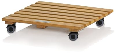 Lechuza-Rolluntersetzer Natural Wood 37 Square Eukalyptusholz, 37,5 x 37,5 x 7 cm, 16781