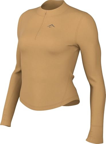 Nike Capo Midlayer da Running con Zip A 1/4 Dri-Fit Trail – Donna, Copper Moon/Summit White, HJ2248-856, L