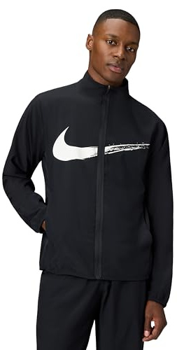 Nike Men's Dri-Fit Form Jacket, Black/White, Small