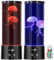 Lunartec Quallenlampe: 2er-Set LED-Quallen-Leuchten, 17 Farben, 4 Modi, 3 Helligkeiten (Quallen Aquarium Lampen, Lampen mit Fernbedienung, Tischleuchte Batterie)