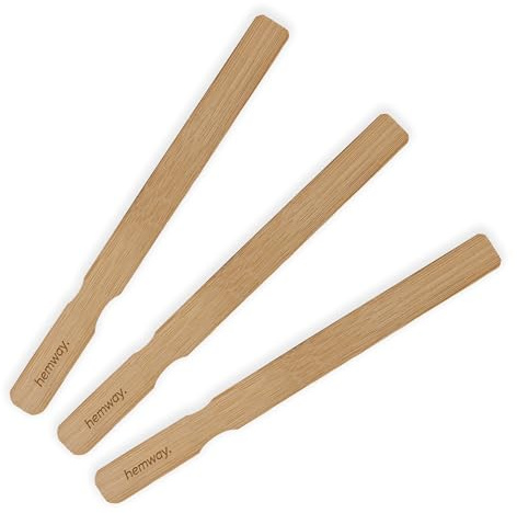 Hemway Bamboo Paint Stirrer 28cm x 2.5cm Pack of 3 | Mix Paint Lacquer Varnish Liquid | Reusable Eco Friendly Mixing Stick