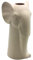 Vase Elefant, Dekovase, Blumenvase, Keramikvase, Tischvase, Kopfvase, Elefantenvase, Vase Sandoptik, Kopf Sand-Finish aus Keramik, in Weiß L/B/H 12 x 13 x 25 cm.