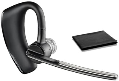 Plantronics Voyager Legend (Poly) Bluetooth-Headset + Integriertes Ladekabel, Mono-In-Ear-Ohrbügel, Geräuschunterdrückung, Boom-Mikrofon, Siri/Google, 7h Talk (21h w/Case), SoundGuard, 10m Reichweite