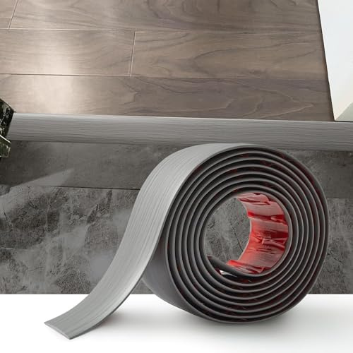 Zayejod 20M PVC Floor Transition Strip Self Adhesive,Grey Wood Grain 4CM | Vinyl Flat Floor Divider Strip Carpet Cover Strips Laminate Threshold Flooring Edge Trim for Joining Floor Tiles Gap Door Bar