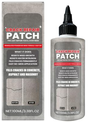 Concrete Crack Filler – 100Ml | Cement Crack Filler | Slab Concrete Repair Paste For Filling Cracks Holes And Gaps | Waterproof Sealant For Home Garage Driveway
