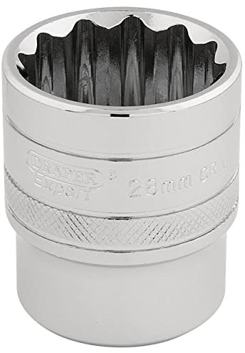 Draper 33518 1/2 Square Drive 12 Point Socket, 28mm Size