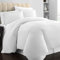 Pizuna 100% Cotton Super King Duvet Cover Set White, 400 Thread Count Long Staple Cotton Superking Duvet Cover 260x220cm, Sateen Weave Quilt Cover with Button Closure (Bedding Duvet Sets)