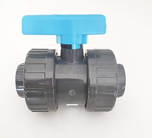 Vanne à boisseau PLIMEX 40mm 11/4 double union démontable PVC Pression PN16 pour arrosage ou piscine