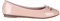 KRISP Bow Toe Patent Ballerina Pumps, Nude, UK 6, 3701-NUD-6