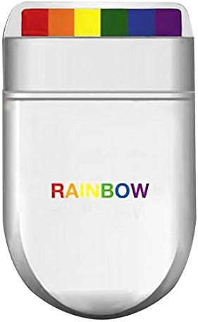 DIGITAL SPOT Adults Gay Pride Rainbow Face Paint Brush Lesbian Bisexual Fan Brush Unisex Cosplay Party Make Up Face Body Paints Rainbow One Size