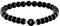 Kim Johanson Partner Perlenarmband mit Buchstabe aus Onyx Stein für Pärchen I Naturstein Freundschaftsarmband in Schwarz I Geschenk für Paare mit Gravur I Für Frauen und Männer inkl. Schmuckbeutel (F)