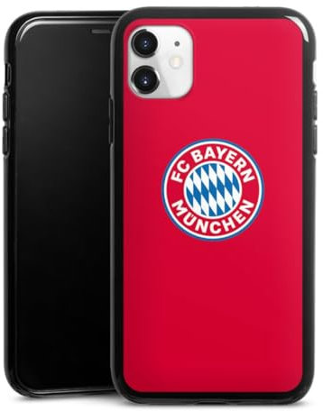 DeinDesign Silikon Hülle kompatibel mit Apple iPhone 11 Case schwarz Handyhülle FC Bayern München FCB Logo