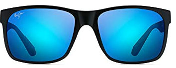 Maui Jim Unisex Asian FIT Sunglasses, Blue red Sands af Matte b, L