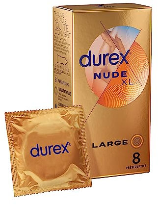 Durex - Nude XL Kondome - extra dünn und extra groß - 8 Stück