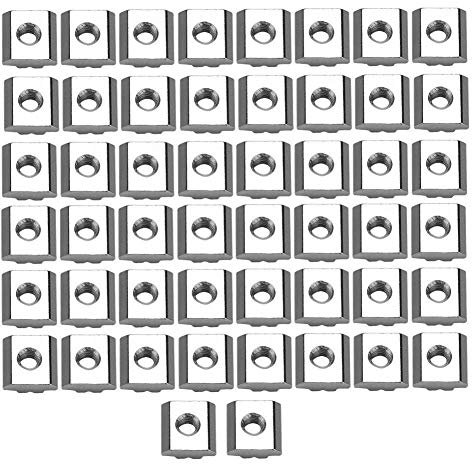 Dingln 50pcs Acciaio Al Carbonio Scorrevole Tassello Scorrevole For 30 Serie In Alluminio Profilo Accessori (M6 * 16 * 6)