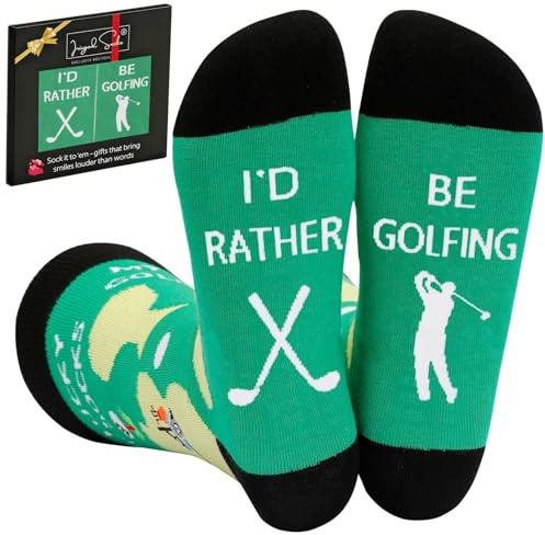 IRISGOD I'd Rather Be Funny Dress Socks for Men and Women Humor Joke Gifts, Golfing, One Size