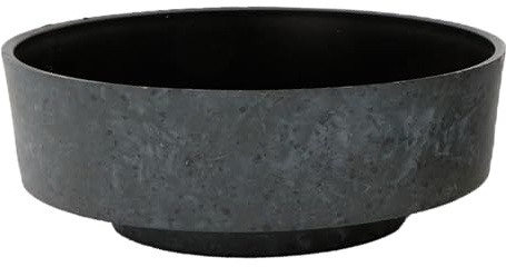 The HC Companies Runde Kunststoff-Sukkulentenschale Capri Bowl, 20,3 x 20,3 x 7,6 cm, in Betonoptik