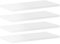 vidaXL Panneaux de Bibliothèque 4 pcs, Étagère Murale Flottante, Plaque d’Étagère de Rangement Salon Intérieur, Blanc Brillant Bois d’Ingénierie