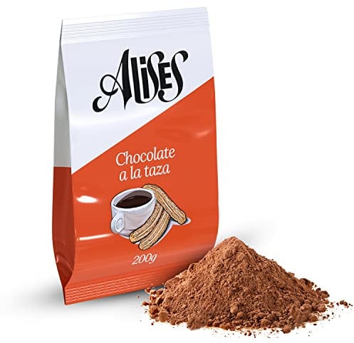 Alises Spanish Hot Chocolate Podwer 200g | Gluten Free, Soya Free, and Dairy-free Chocolate Drink | Vegan | Chocolate a la taza