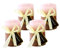 Stumpenkerze, durchgefärbt altrosa (4er Set) 7,5 x 5 cm - Kerze für Adventskranz, Kerzen
