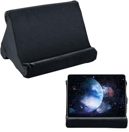 Mcbazel Tablet Pillow Stand for IPad Cushion Stand, Soft Multi-Angle Phone Pillow Lap Holder for Tablet/iPad/E-Reader - Black