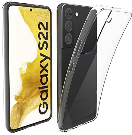 N NEWTOP Custodia Cover Compatibile con Samsung Galaxy S22, Morbido TPU CLEAR Gel Silicone Anti Graffio Trasparente Slim Sottile Flessibile Case Posteriore Proteggi