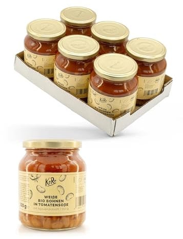 KoRo - Weiße Bio Bohnen in Tomatensoße 6 x 350 g