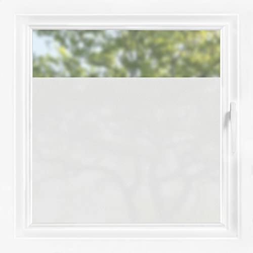 Fensterfolie selbstklebend - Sichtschutzfolie Klebefolie Blickdicht Glasfolie, Farbe: Frosted, Größe HxB: 126x100 cm