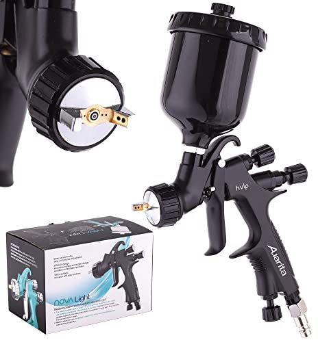 Auarita HVLP Mini Technology Pistola Nova Light Boquilla de 1,0 mm Capacidad Duradera de 250 ml para Pintar Tres Modos de Ajuste Capa de Pintura Muy Fina Extremadamente precisa