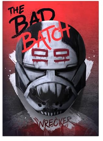 Displate Star Wars Metallposter Star Wars Poster Star Wars Geschenk Star Wars Deko Star Wars Plakatte Star Wars - Clone Wars Helmets - Wrecker Poster 32x45cm