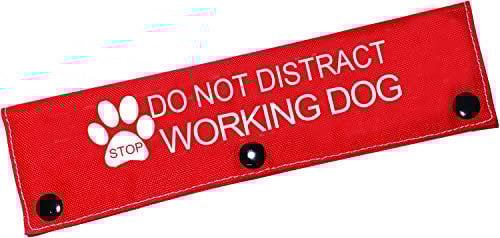Funny Dog Leash Sleeve Do Not Distract Working Dog Dog Leash Wrap Wrap Alert Hanging ID Patch Tag Pet Birthday Gift(Distract Working-Sleeve)