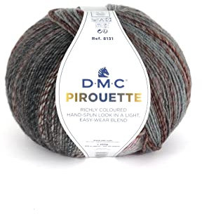 DMC - Pirouette-Garn, warm und weich | ideal für alle Arten von Kleidung | 200 g, 500 m, 10 Farben