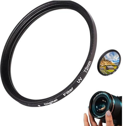 Filtre de Protection UV,Filtre UV 72mm,Filtre de Protection pour Objectif,Filtre UV Multicouche,Filtre Appareil Photo,Concept Filter UV,Protège Les Lentilles de L'appareil Photo