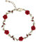 QINC Rétro Colliers Ras du Cou en Cristal avec Fleur de Rose Rouge pour Les Femmes, Colliers de Mariage à la Mode, Colliers de Plantes et Bijoux de Charme.