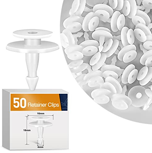 GOOACC 50pcs Cowl Retainer Cowl Vent Clip for Acura Honda 90602-SX0-003 MDX Civic Insight Odyssey 1995-on White Nylon