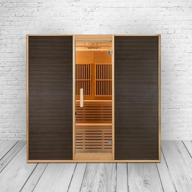 PureHaven Sauna infrarouge en bois de pruche canadien pour 6 personnes 160 x 210 x 200 cm