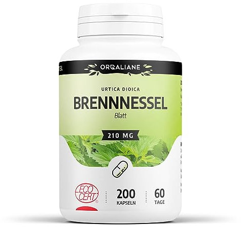 Bio Brennnesselblatt - Nettle leaf - 630 MG/Tag - 200 Kapseln | Ohne Zusätze & Rein pflanzlich