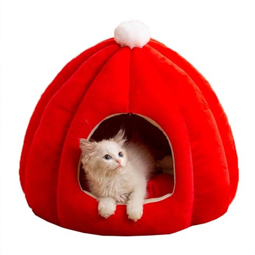 Katzenbett Kätzchenbett, Katzenhöhle, Bett, Katzenhaus für den Innenbereich, Katzennest, Haustiersofa mit herausnehmbarem, waschbarem Kissen, Katzenzelt, Schlafhöhle für Katzen, Kätzchen, kleine