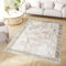 TAPISO Crystal Teppich Kurzflor Glänzend Hellgrün Beige Rahmen Streifen Geometrisch 3D Effekt Wohnzimmer Schlafzimmer Modern Design ÖKO-TEX 250 x 350 cm