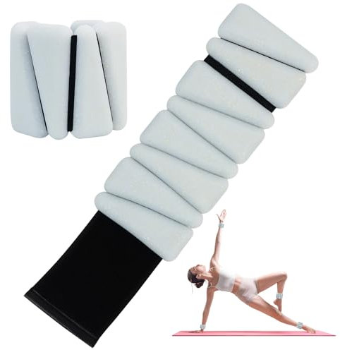 Handgelenkgewichte 2er Set, verstellbare Handgelenk- und Knöchelgewichte Set für Damen und Herren, tragbare Silikon-Handgelenk-Armreifen für Yoga, Tanz, Pilates, Schwimmen, Cardio, Aerobic,