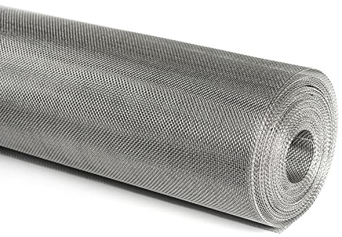 Drahtgeflecht, 14 Maschen Edelstahlgewebe, 1,5 mm Loch, Metallgitterblech, reißfest, Nagetierbekämpfung, Gartenschutz, Lüftungsziegel (Farbe: Silber, Größe: 1,5 x 7 m)