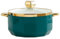 Yiustldd Sopera de Porcelana para Servir, sopera Redonda con Tapa de Vidrio, tazón de Sopa de cerámica con asa para decoración de Restaurante, hogar, Cocina, Apto para microondas y lavavajillas,Verde
