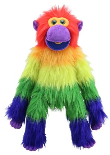 The Puppet Company - Rainbow Collection – Regenbogen-Affen-Handpuppe – PC007402