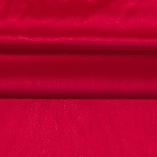 Polyester-Satin Satin ab 1m x 1,5m Polyesterstoff 140 g/m² Kostümstoff Modestoff Farbwahl, Farbe:17-1663 rot