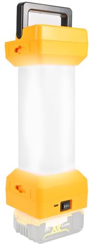 2900LM Led Work Light for Dewalt 20V MAX Battery Portable Camping Light Rechargeable, Flood Light with Type-C 20W Fast Charging, Shockproof Lighting, Low-Voltage Protection( NO Battery)