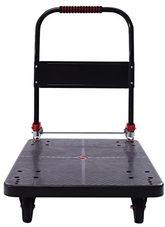 Mit Handgriff Abdeckung Transportwagen Sackkarre Klappbarer Einhand Klappwagen Plattformwagen GeräUscharmer Wagen Bremsen Klappbar Handwagen Transport Rollwagen Luftbereifung Platformtruck