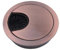 Lot de 2 couvercles ronds décoratifs en alliage de zinc 50/53/60 mm pour porte de sortie, table, ordinateur, bureau, passe-câbles ronds (laiton rouge, rose, 60 mm)