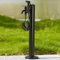 QSNYJPL Robinet Exterieur Jardin, Fontaines Extérieures Autoportant en Acier Inoxydable, Colonne à Eau de Jardin avec Robinet(Black,60 cm/24 in)