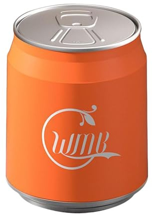 EHJRE Poubelle à Couvercle En Forme de Canette de Cola, Poubelle de Cuisine pour Toilettes de Bureau, Orange